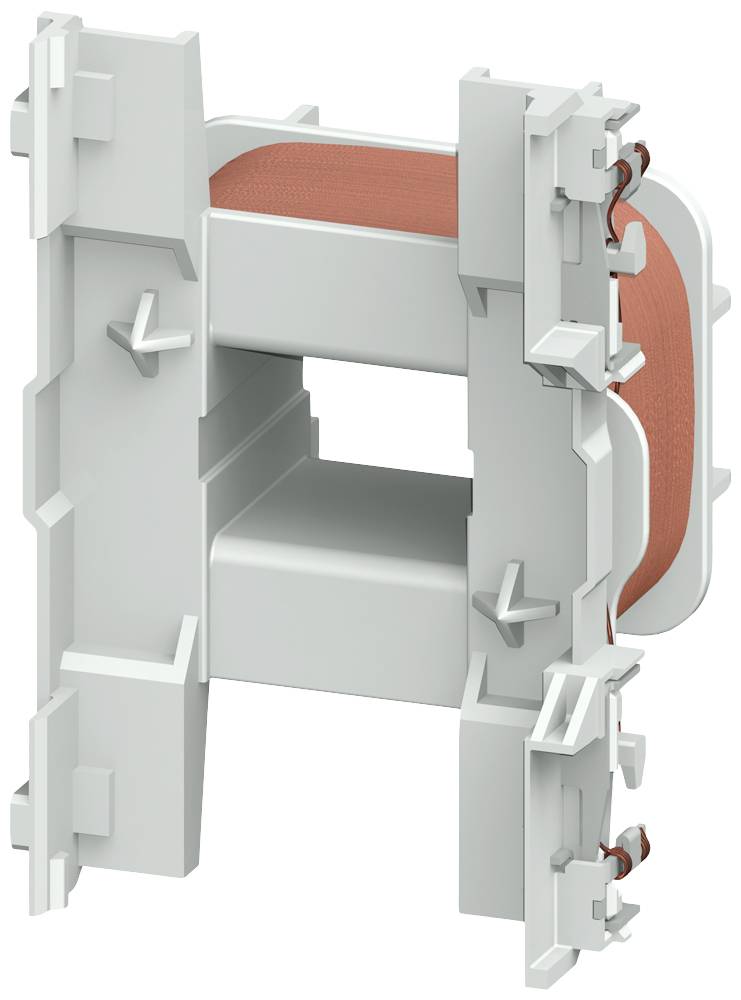 Ein graues, rechteckiges Kunststoffgehäuse mit einem innenliegenden orangefarbenen Bauteil, das an einen Transformator erinnert.