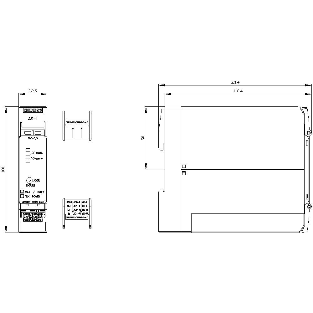 Siemens 3RK1107-0BE00-2AA2 SPS-Kompaktmodul 31.6V