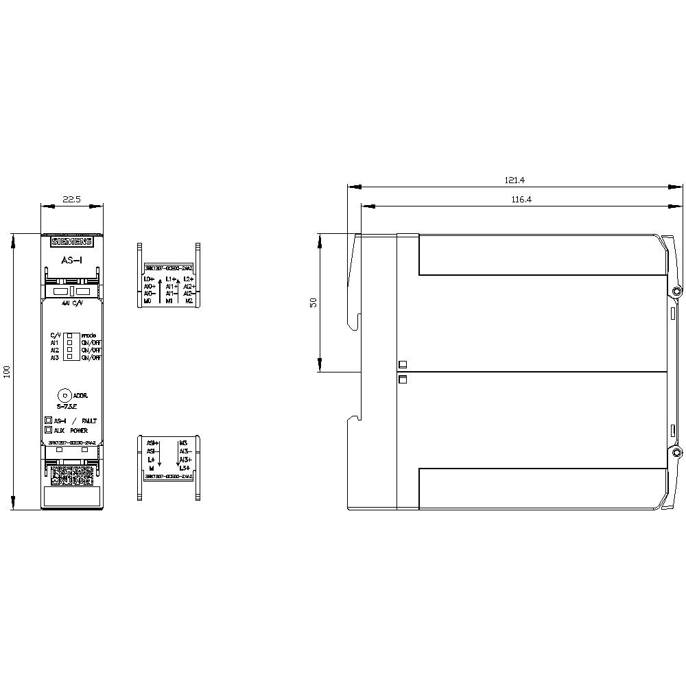 Siemens 3RK1207-0CE00-2AA2 SPS-Kompaktmodul 31.6V