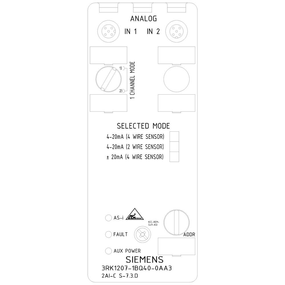 Siemens 3RK1207-1BQ40-0AA3 SPS-E/A-Modul 31.6V
