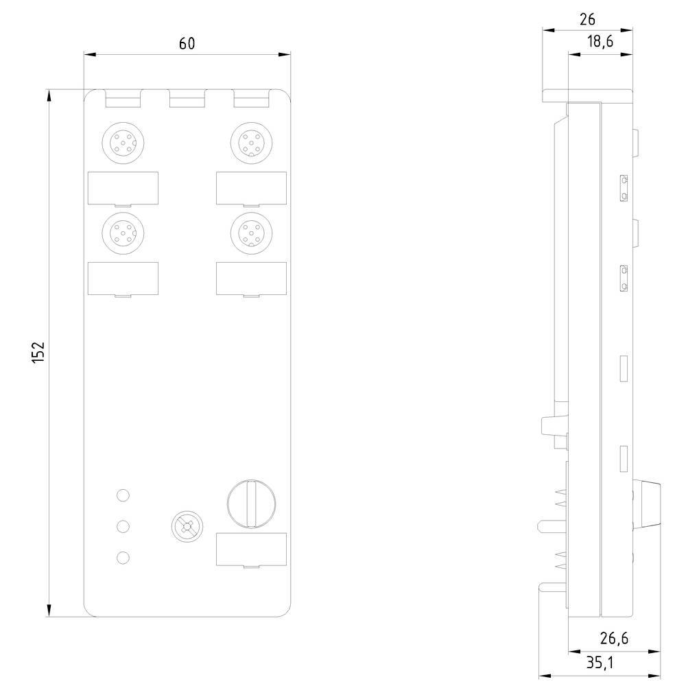 Siemens 3RK1207-1BQ44-0AA3 SPS-E/A-Modul