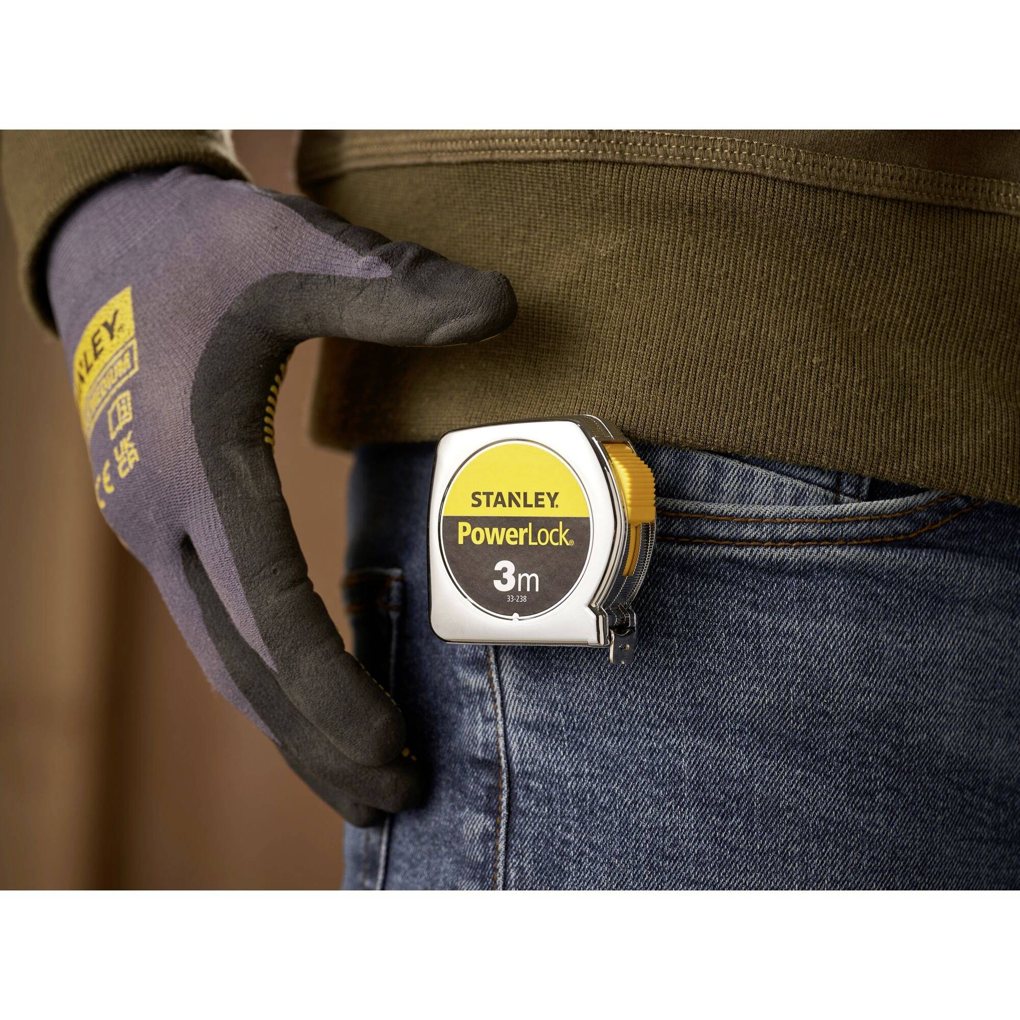 Taschenrollbandmaß PowerLock® L.3m B.12,7mm mm/cm EG II Ku.Clip SB