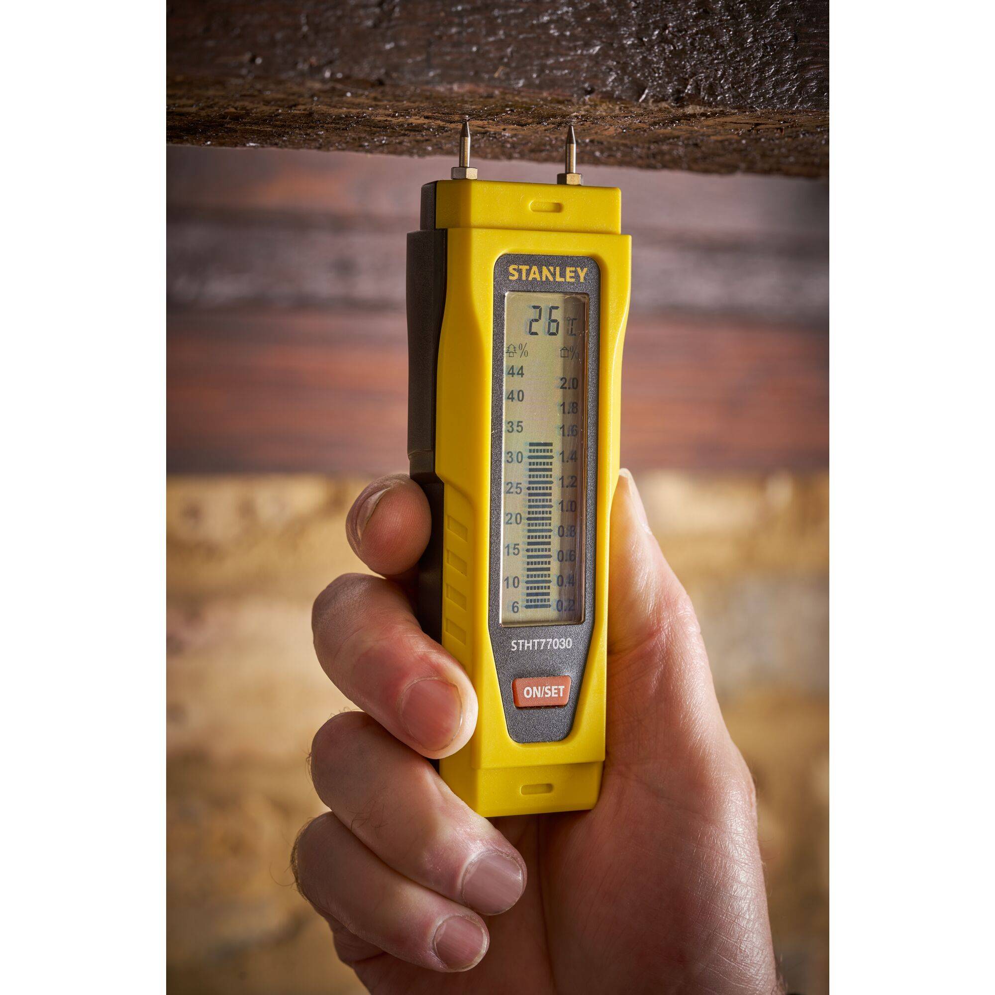 STANLEY Materialfeuchtemessgerät Messbereich Holzfeuchtigkeit (Bereich) 6 bis 44 %