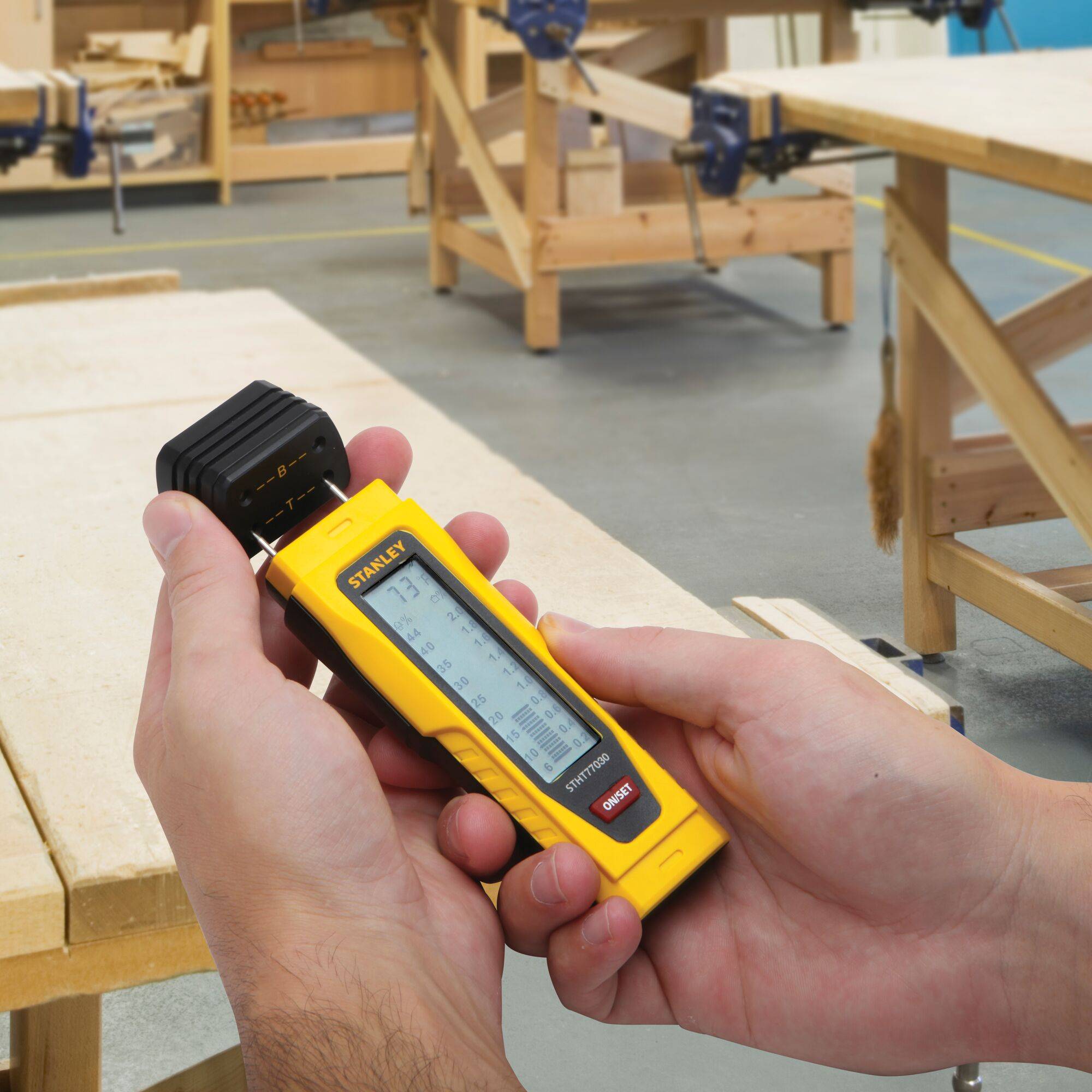 STANLEY Materialfeuchtemessgerät Messbereich Holzfeuchtigkeit (Bereich) 6 bis 44 %