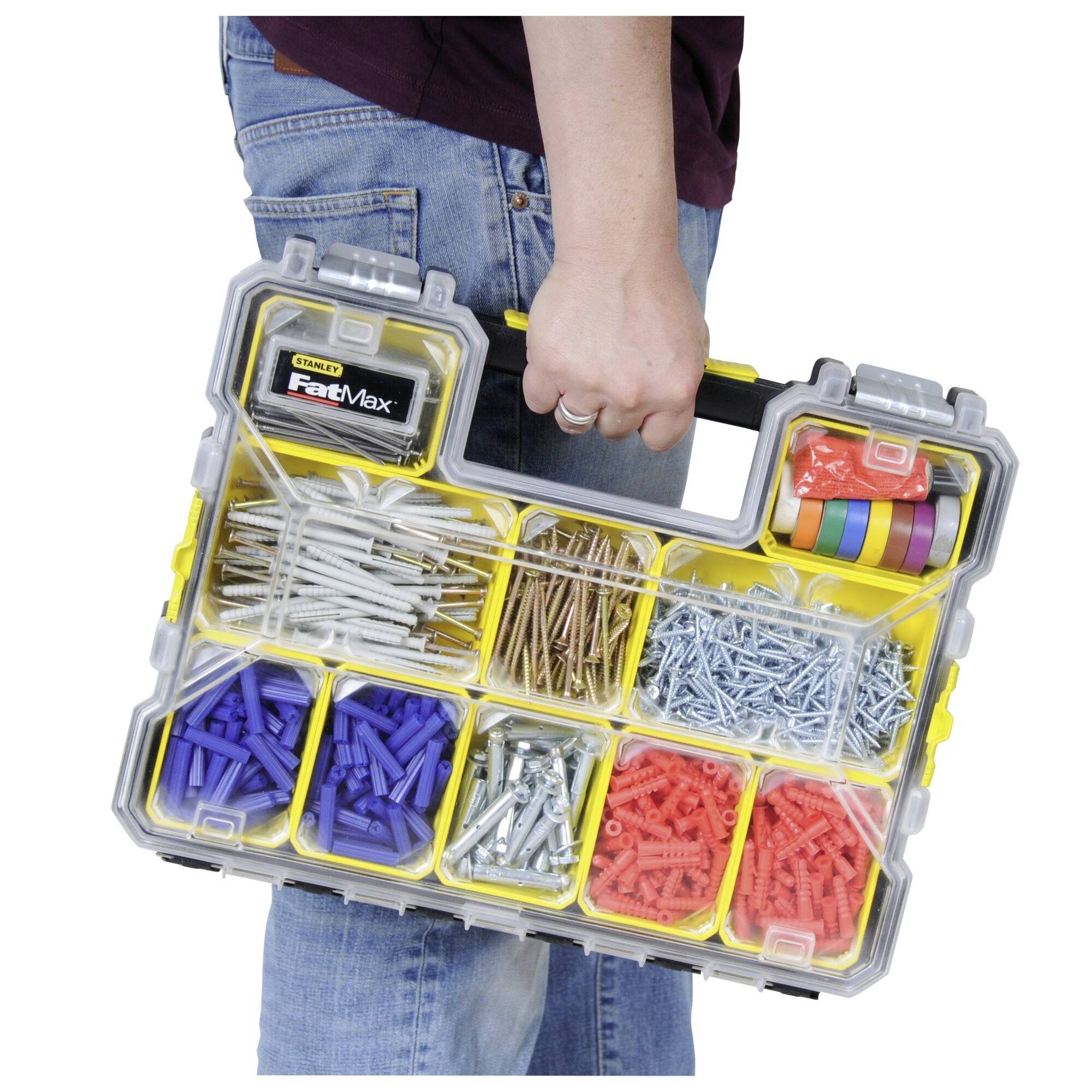 STANLEY Sortimentskoffer (L x B x H) 44.6 x 7.5 x 35.7 cm Anzahl Fächer: 10 Inhalt 1 St.