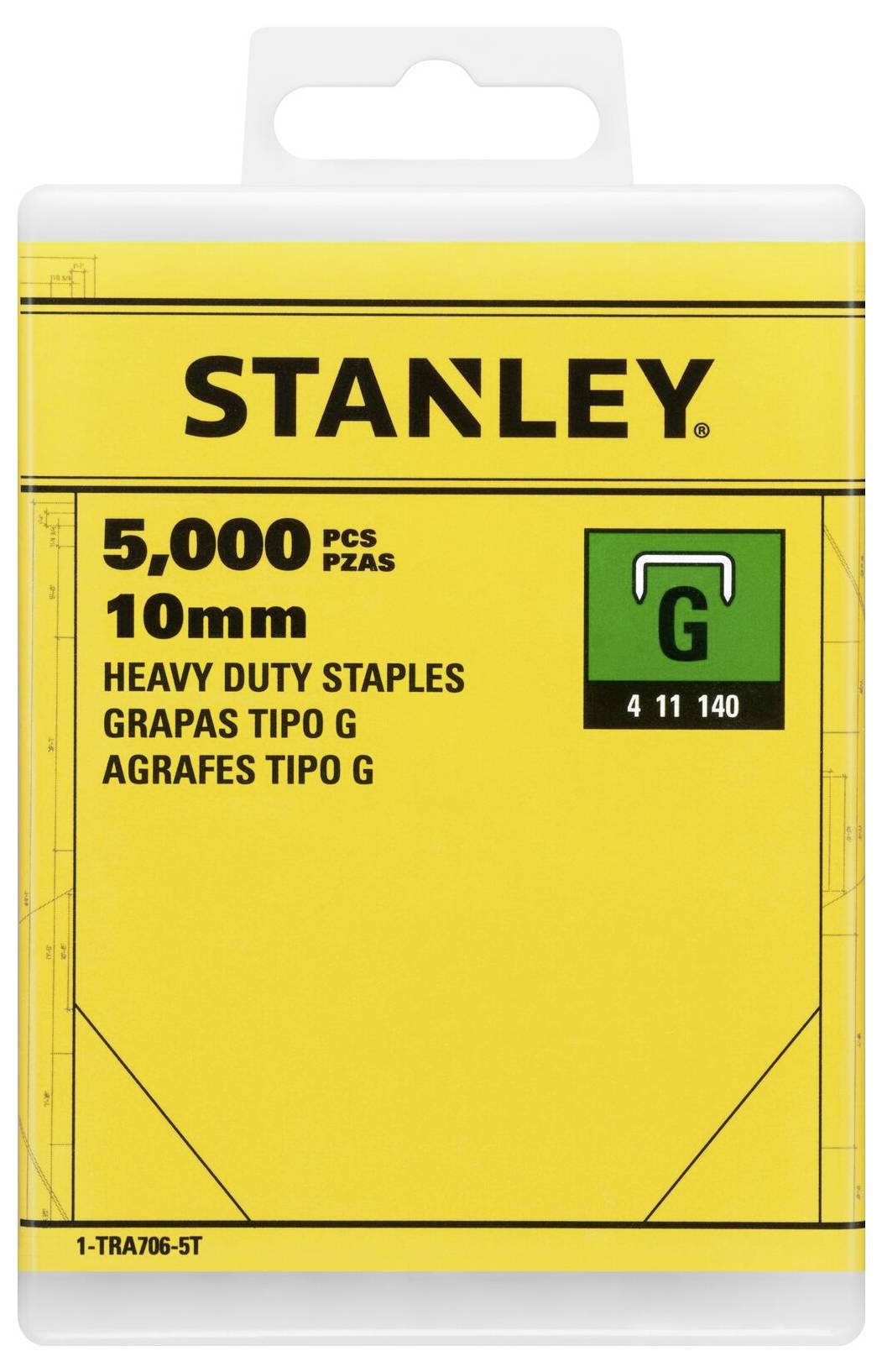 STANLEY 1-TRA706-5T Feindrahtklammern Typ G 5000St.