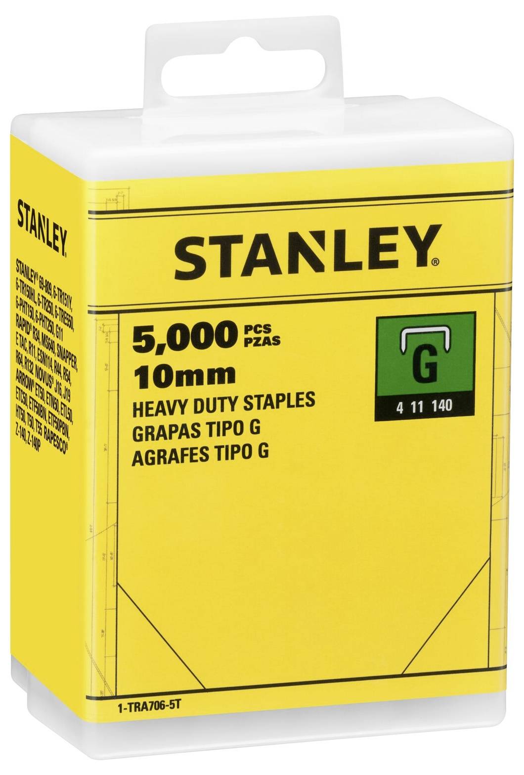 STANLEY 1-TRA706-5T Feindrahtklammern Typ G 5000St.