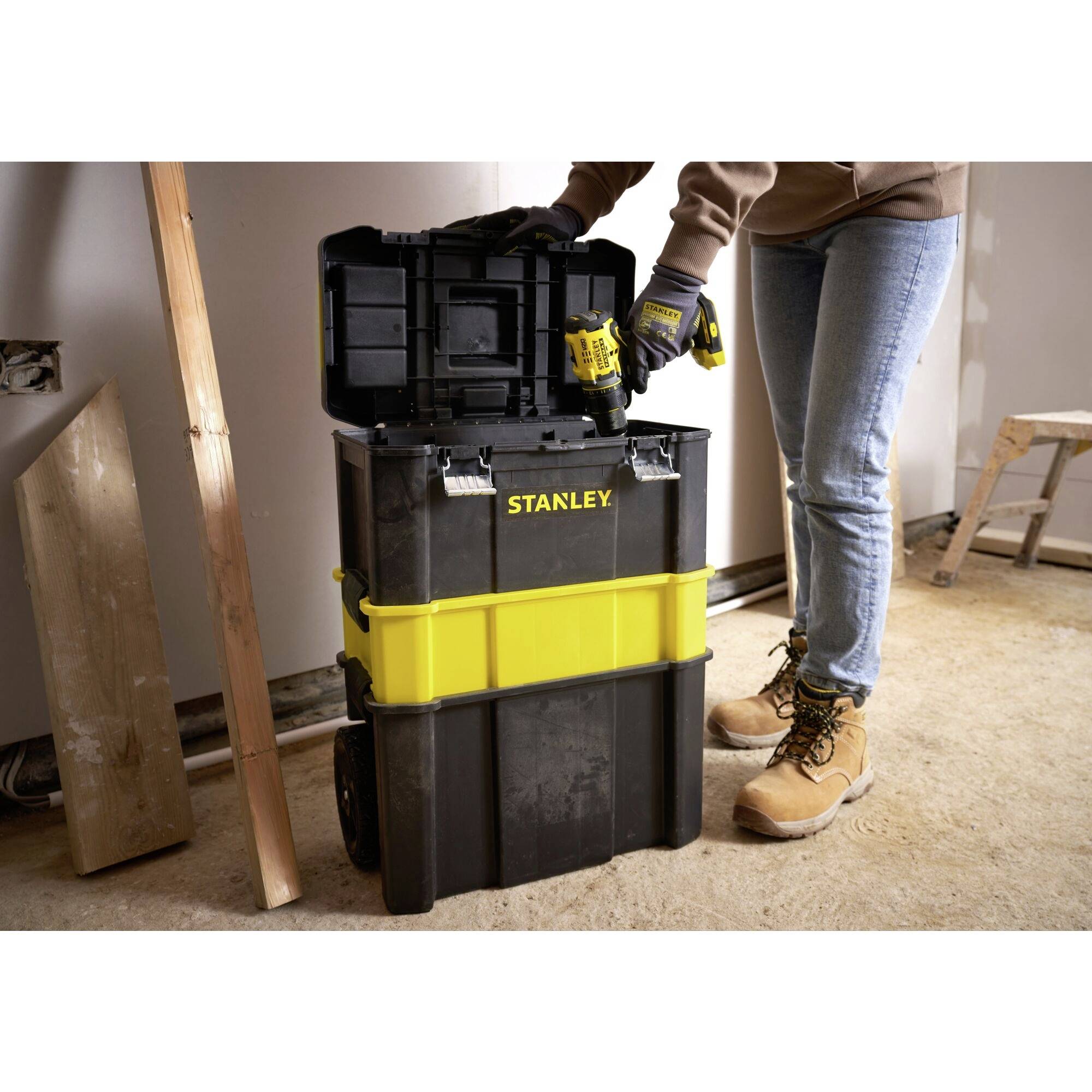 STANLEY STST1-80151 Werkzeugkasten unbestückt Schwarz, Gelb