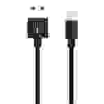 Ansmann Apple iPad/iPhone/iPod Ladekabel [1x USB 2.0 Stecker A - 1x Apple Lightning-Stecker] 2.00m Schwarz