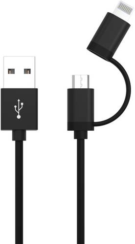 Ansmann iPad/iPhone Datenkabel/Ladekabel [1x USB 2.0 Stecker A - 1x Micro-USB-Stecker, Apple Lightni
