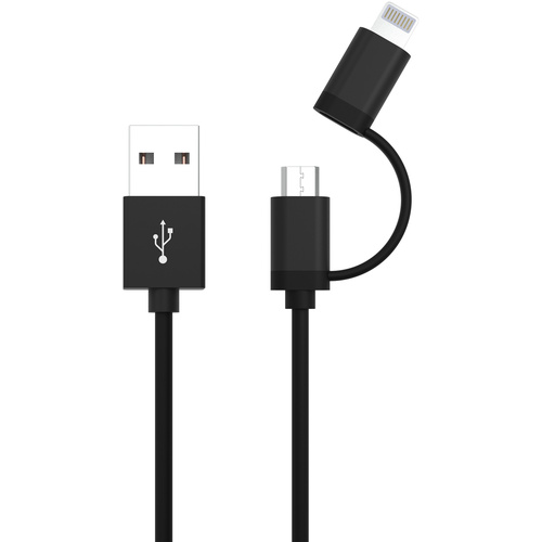 Ansmann Apple iPad/iPhone/iPod, Handy, Notebook Ladekabel [1x USB 2.0 Stecker A - 1x Micro-USB-Stec