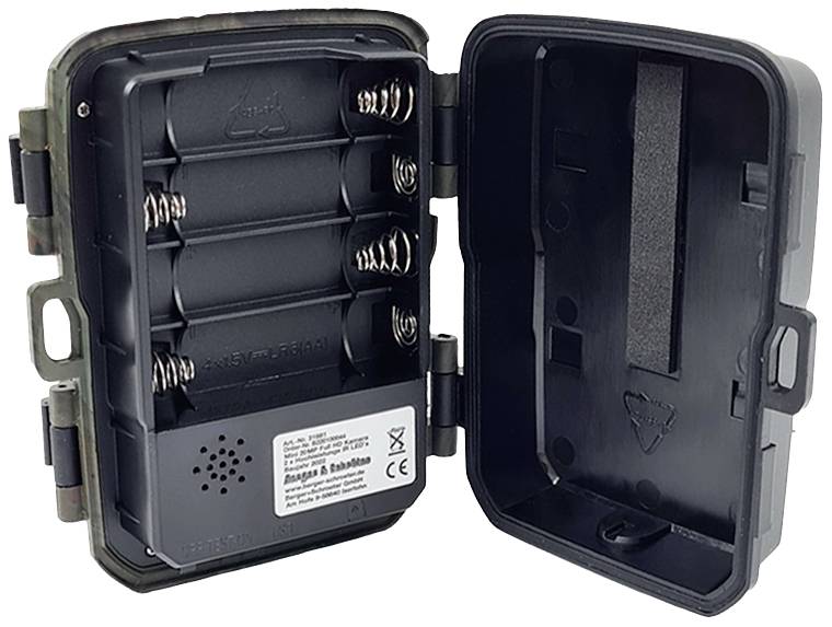 Berger & Schröter Mini Wildkamera 20 Megapixel Black LEDs, Low-Glow-LEDs, Zeitrafferfunktion Camouflage