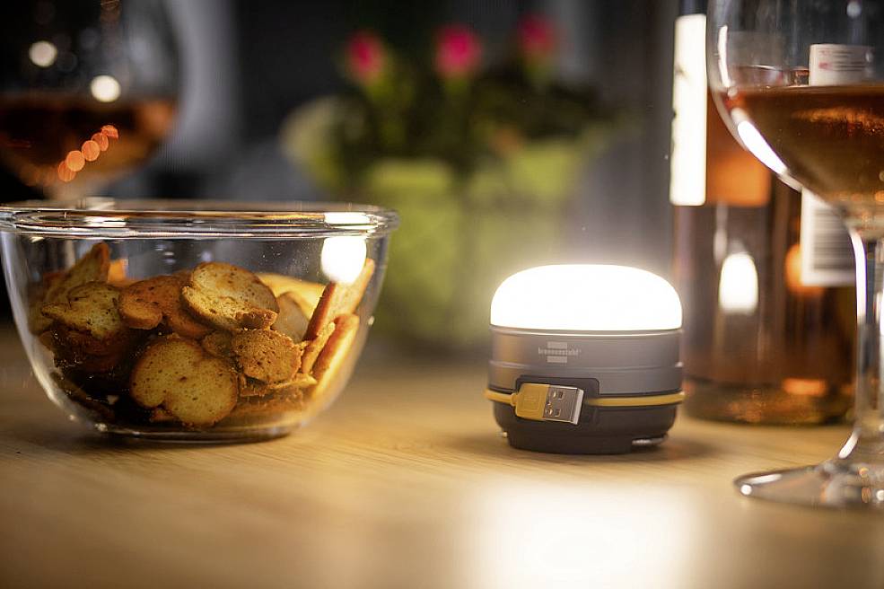 Brennenstuhl 1171540 Oli 0300 A LED Camping-Leuchte 350 lm akkubetrieben Silber, Schwarz, Gelb