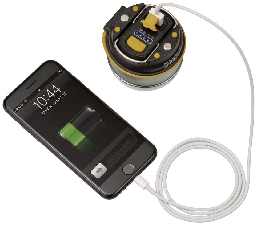 Brennenstuhl 1171540 Oli 0300A LED Camping-Leuchte 350lm akkubetrieben Silber, Schwarz, Gelb