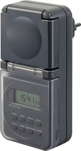 Brennenstuhl 1506706 Steckdosen-Zeitschaltuhr digital Wochenprogramm IP44 EIN/AUS-Programm, Sommer-