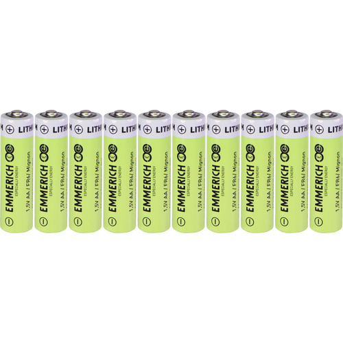 Emmerich Industrial FR6 Mignon (AA)-Batterie Lithium 2900 mAh 10St.