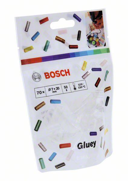Bosch Accessories Gluey Heißklebesticks 7mm 20mm Transparent 55g 70St.