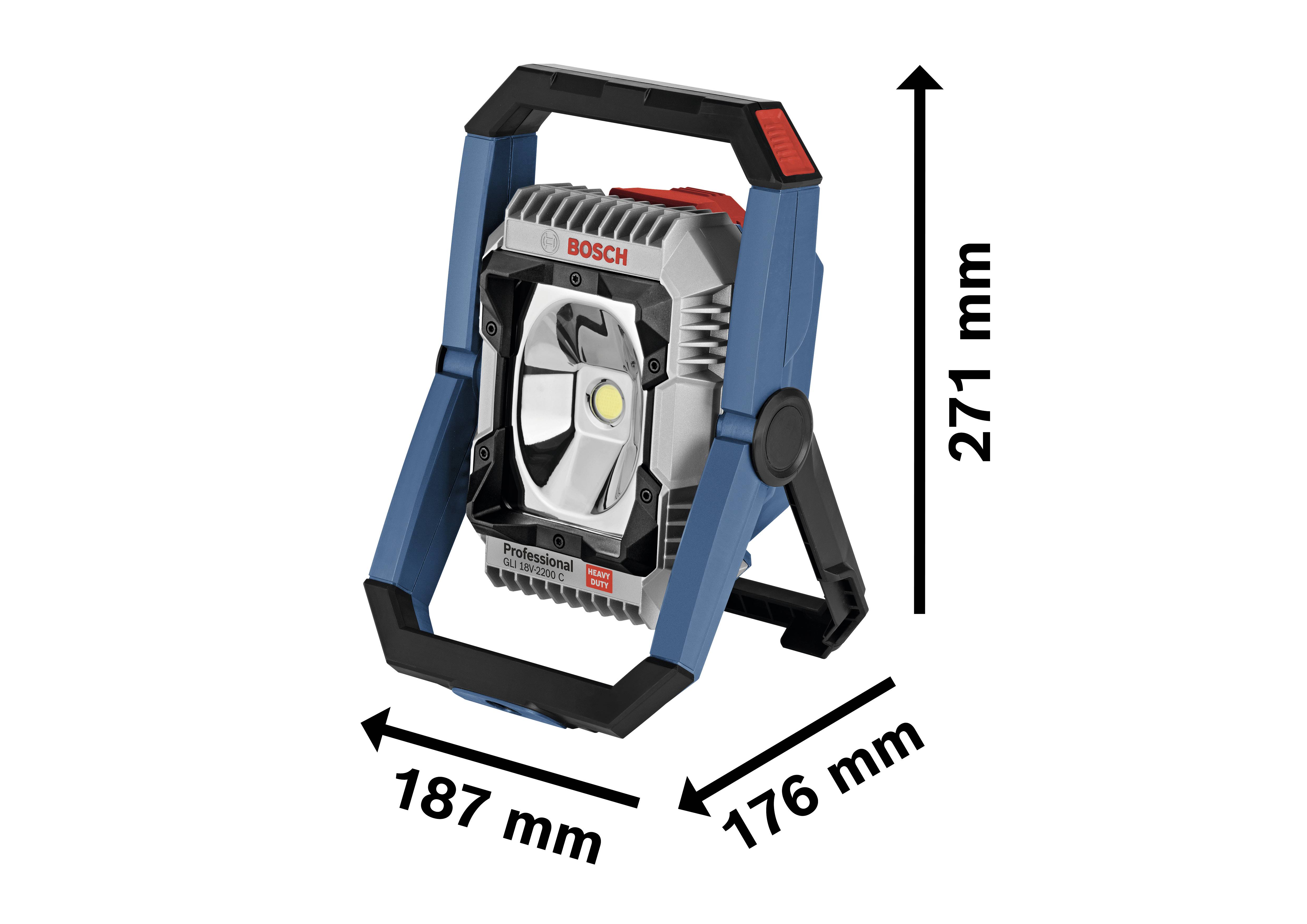 Bosch Professional GLI 18V-2200 C Baustrahler 2200 lm 0601446501