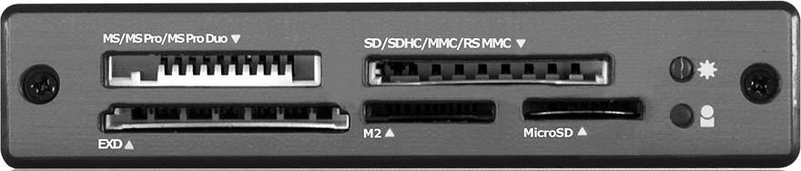 ICY BOX Externer Speicherkartenleser / Hub USB 3.2 Gen 1 (USB 3.0) Grau