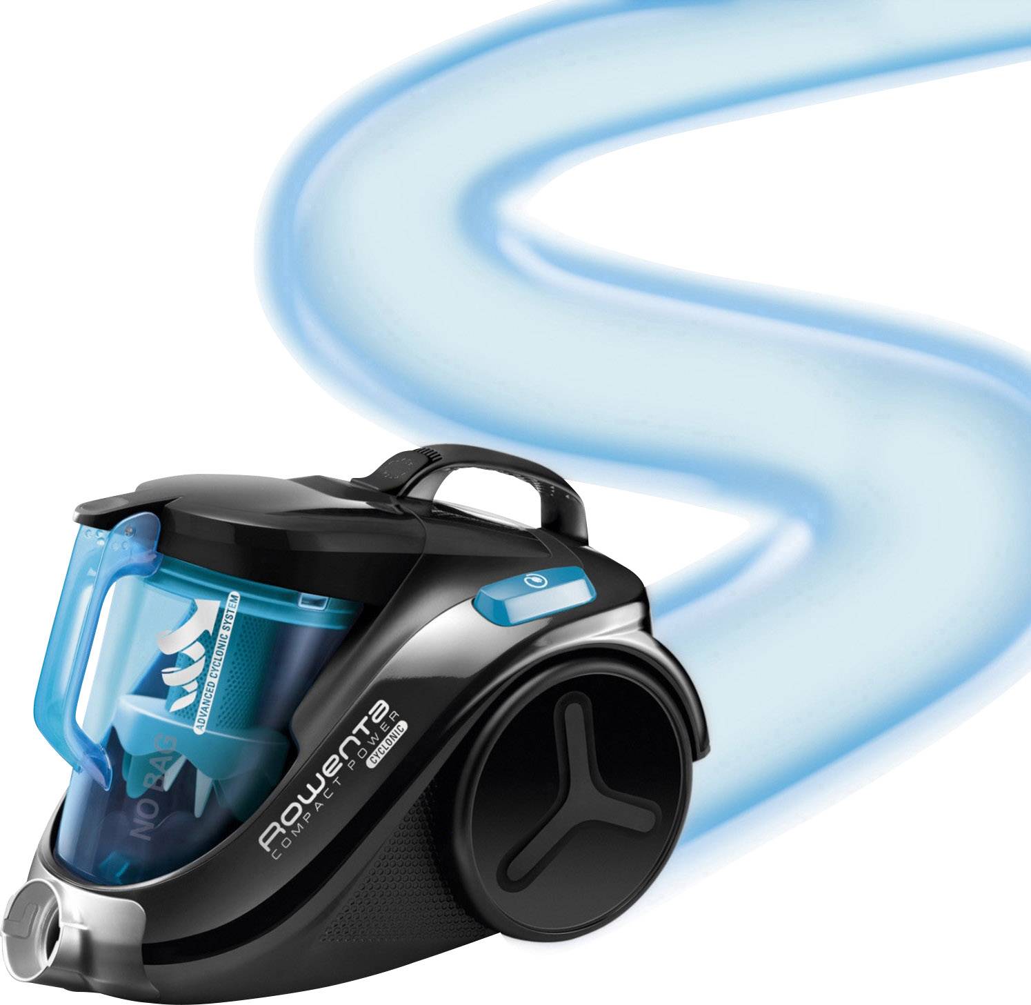 Rowenta Compact Power Cyclonic RO3731EA - Staubsauger - Kanister - beutellos - Blau/Schwarz