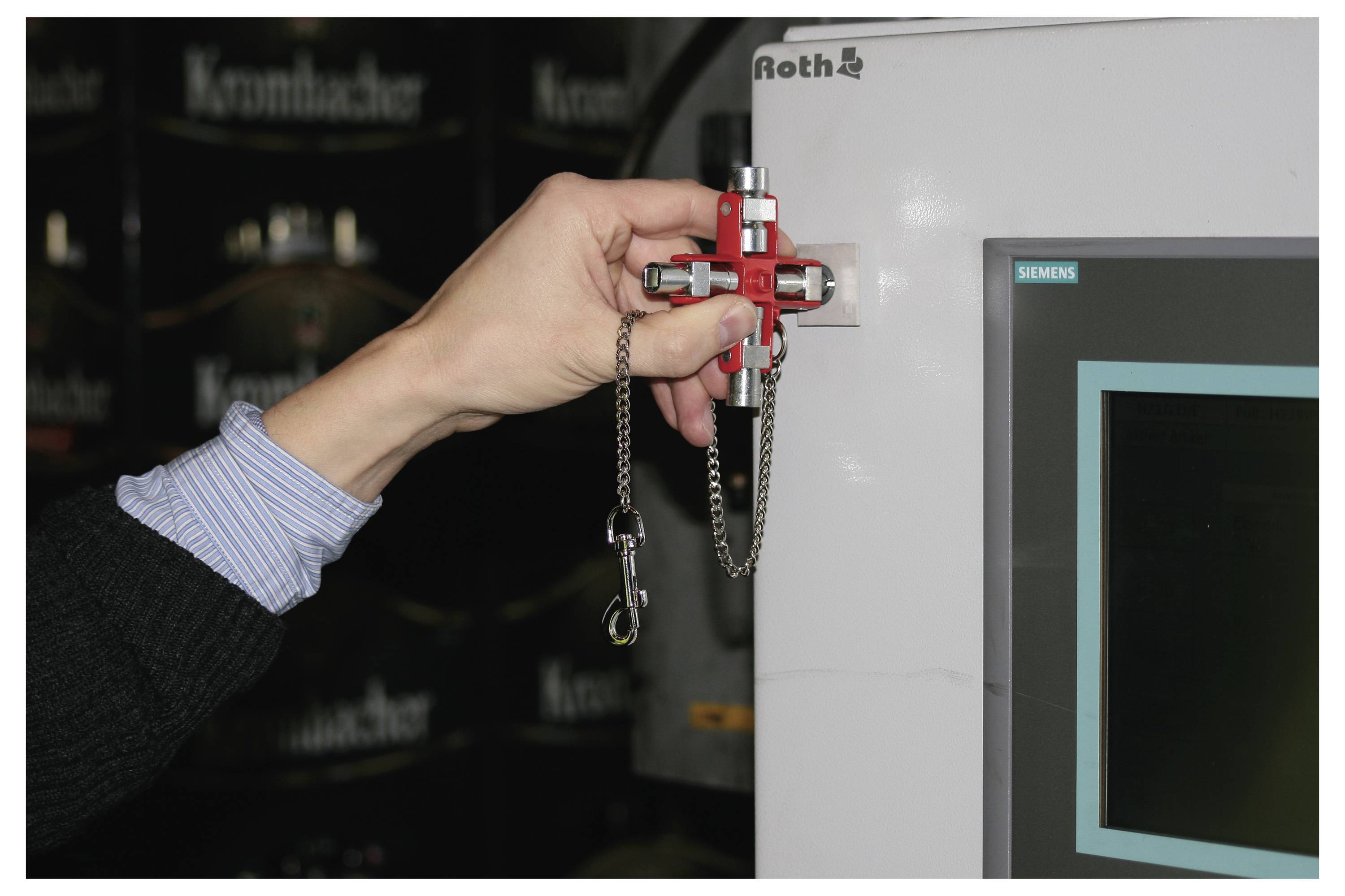 NWS 2005-6-SB Schaltschrankschlüssel Zinkdruckguss Rot 1St.