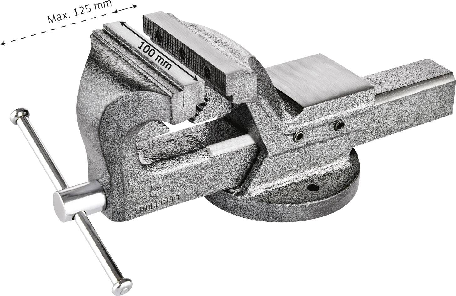 TOOLCRAFT TO-5342445 Schraubstock TO-5342445 Backenbreite: 100mm Spann-Weite (max.): 125mm