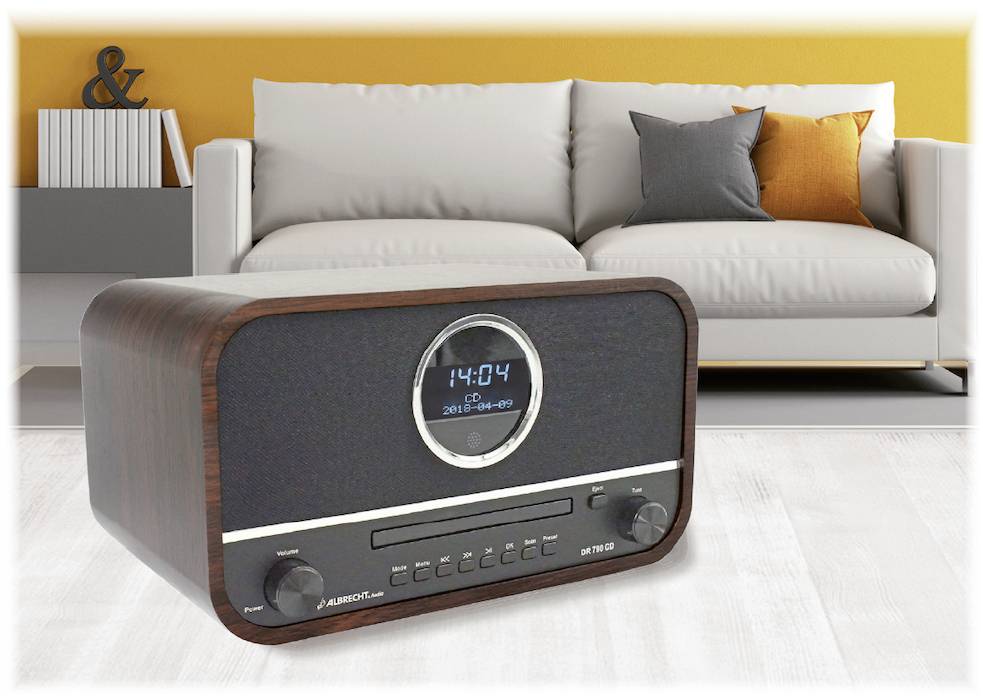Albrecht DR 790 CD-Radio DAB+, UKW AUX, Bluetooth®, CD Braun