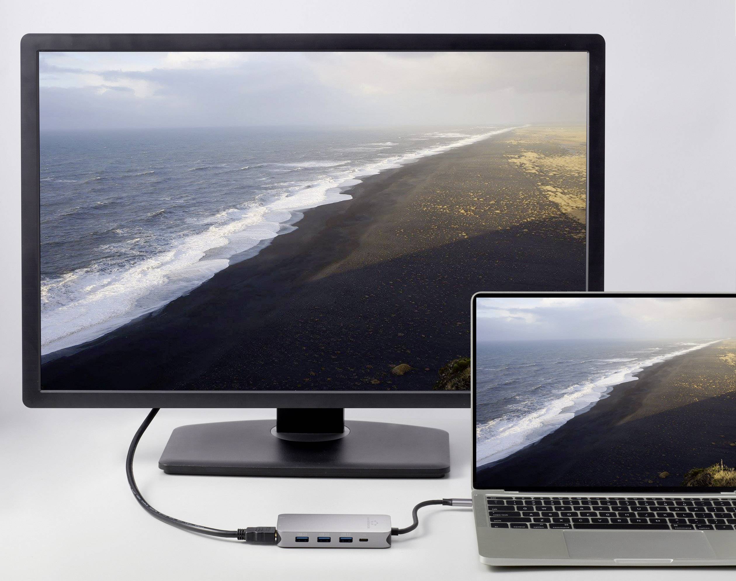 Renkforce 29039c277 USB-C® Notebook Dockingstation Passend für Marke (Notebook Dockingstations): Universal, Apple  inkl. Ladefunktion