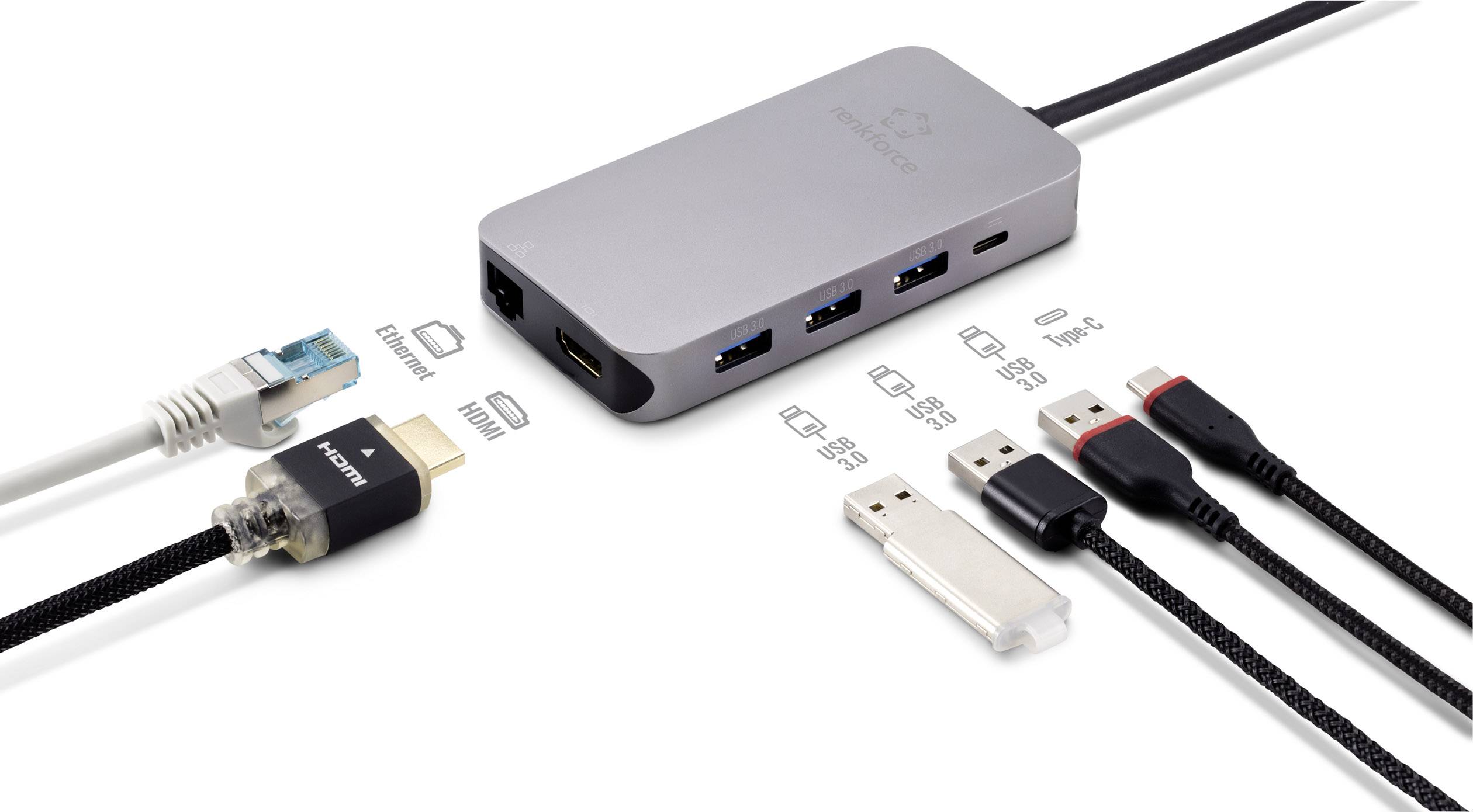 Renkforce 29039c277 USB-C® Notebook Dockingstation Passend für Marke (Notebook Dockingstations): Un