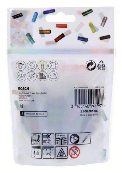 Bosch Accessories Gluey Heißklebesticks 7mm 20mm Glitzereffekt 58g 70St.