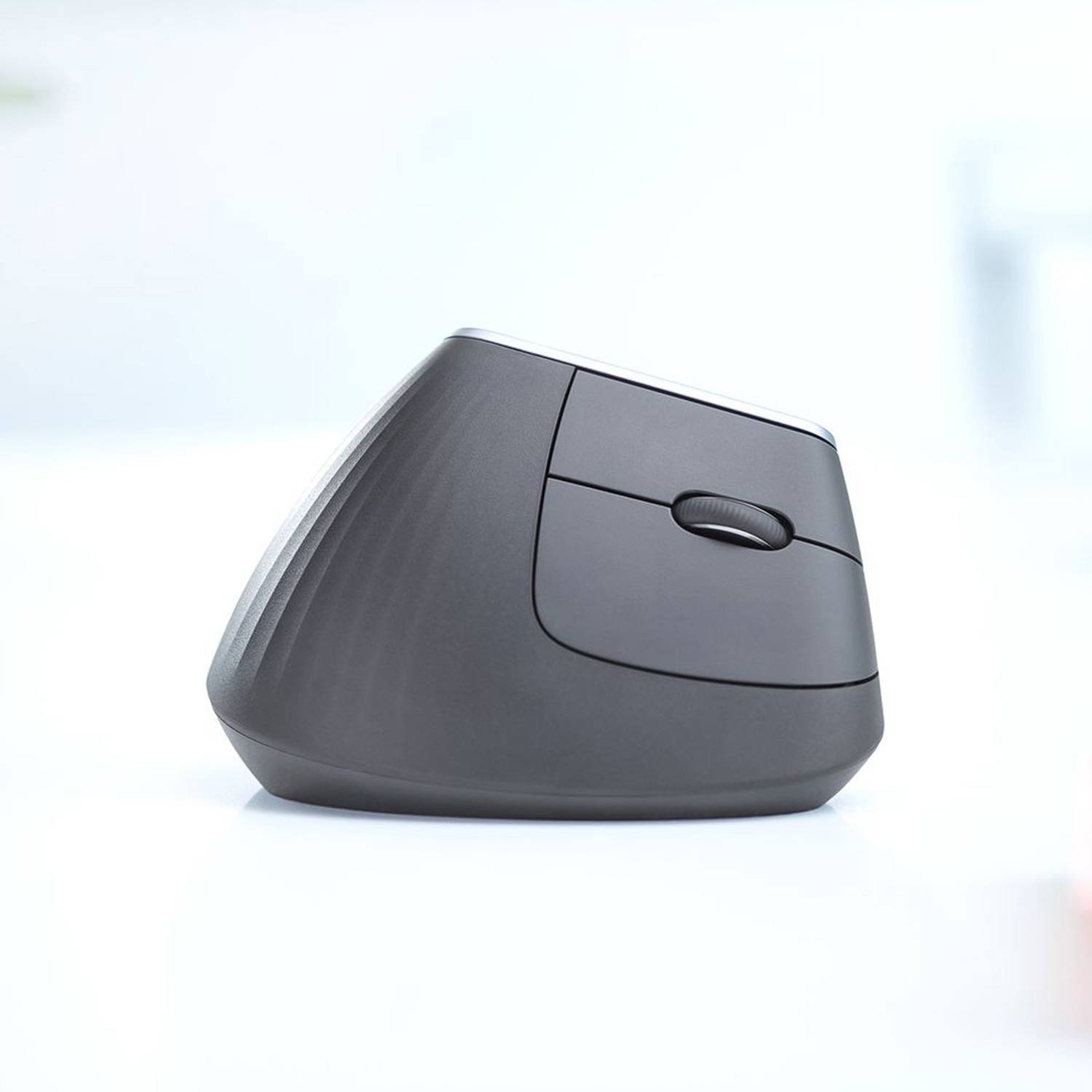 Logitech MX Vertical Ergonomische Maus Bluetooth®, Funk Optisch Schwarz, Silber 4 Tasten 4000 dpi Ergonomisch
