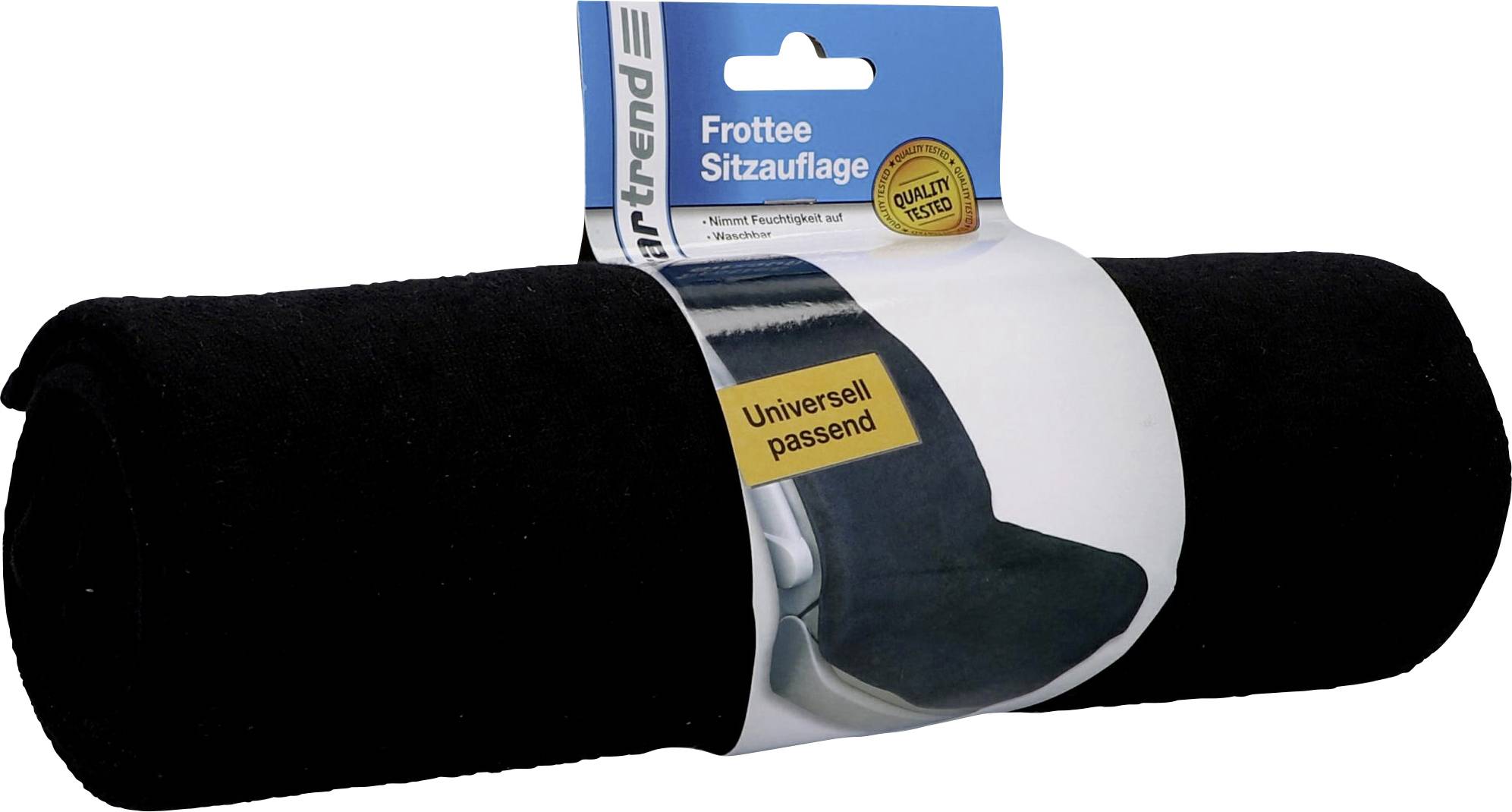 cartrend 10048 Frottee Sport Sitzauflage Frottee Schwarz Beifahrersitz, Fahrersitz