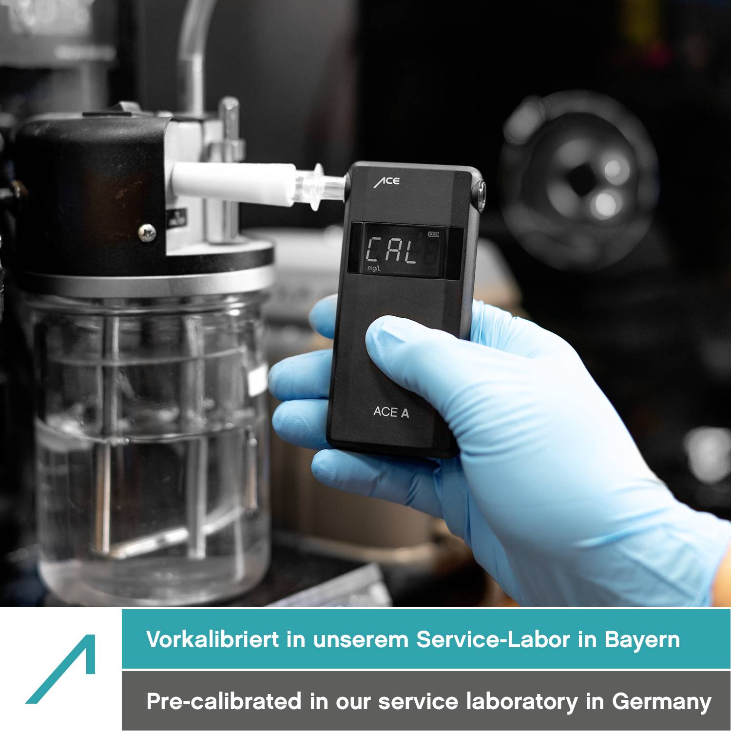 ACE A Alkoholtester Schwarz 0 bis 4 ‰ Verschiedene Einheiten anzeigbar, Alarm, inkl. Display, Countdown-Funktion