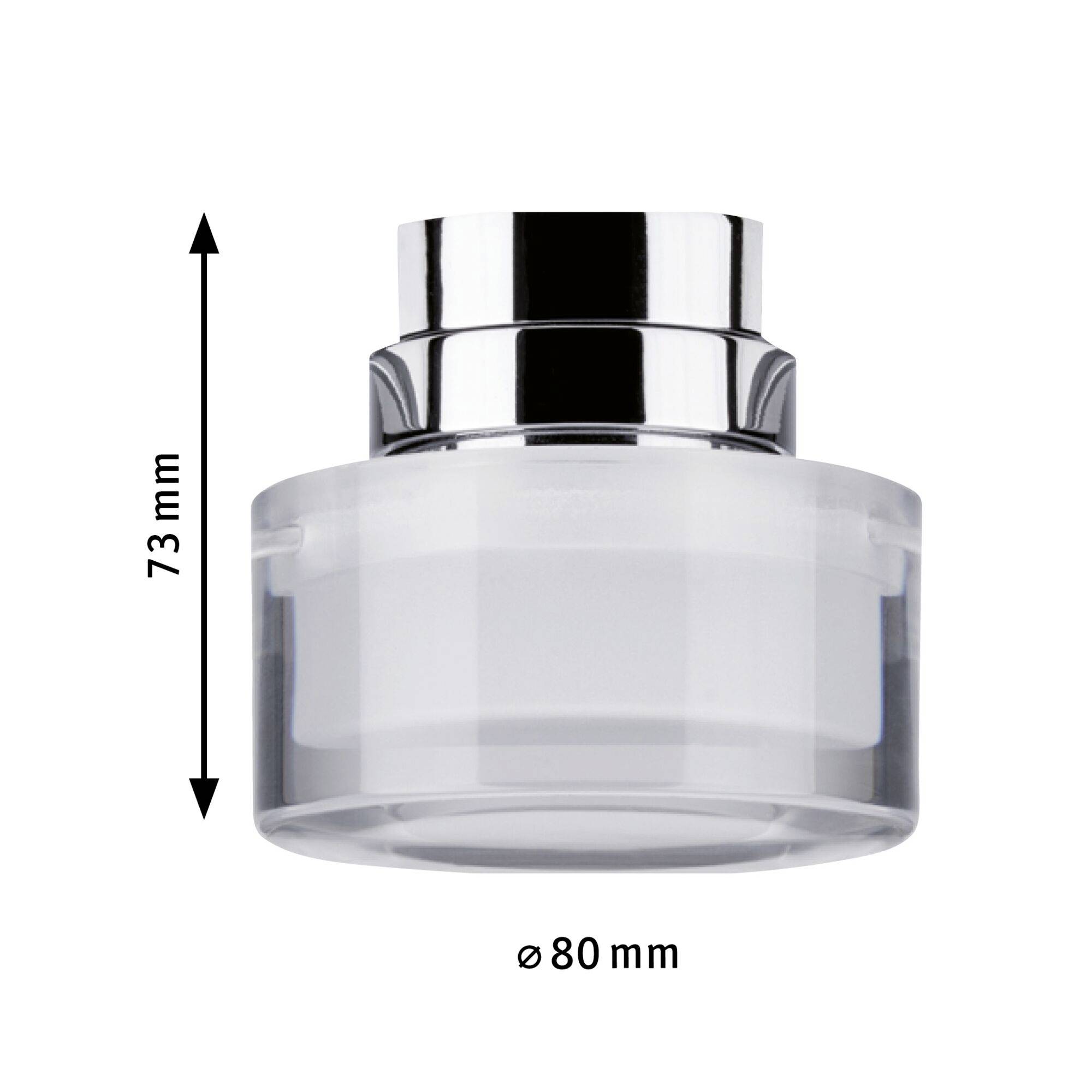 Paulmann Topa Dot Hochvolt-Schienensystem-Leuchte URail LED fest eingebaut 4.9W LED Chrom, Klar, Satin