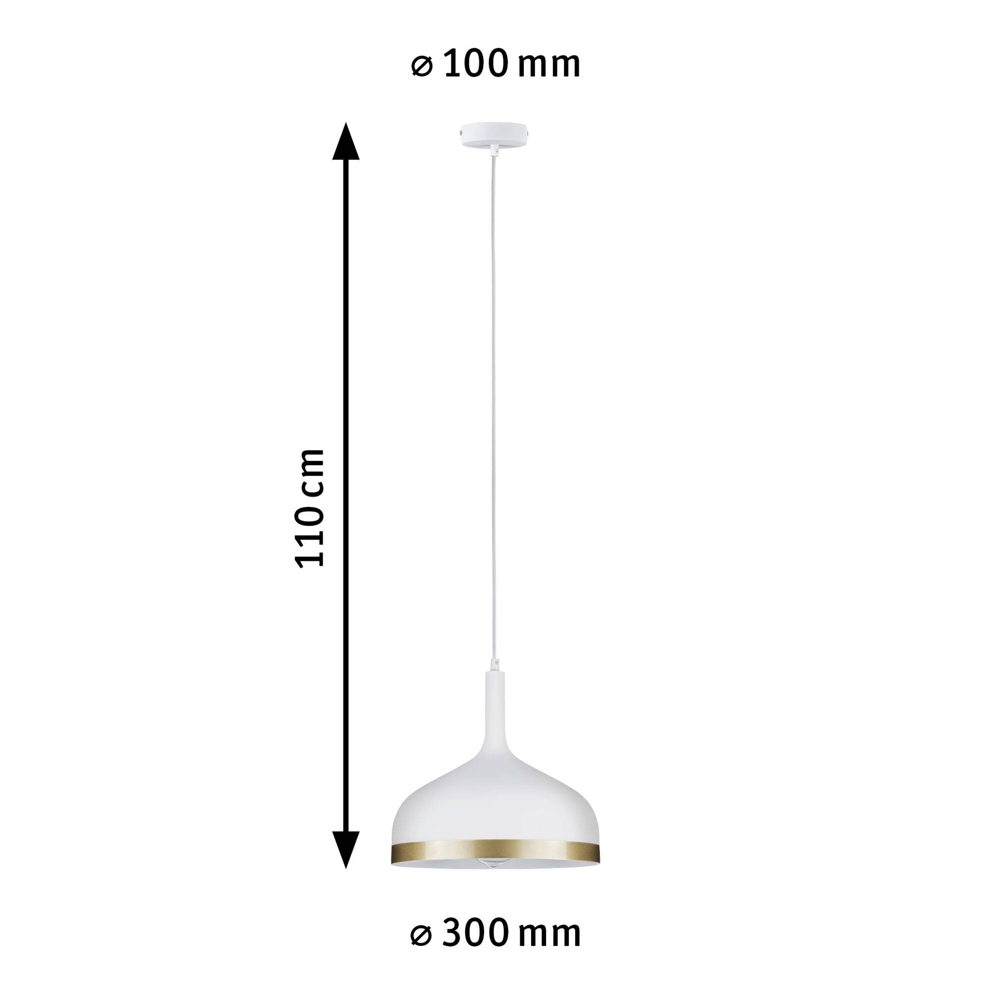 Paulmann Neordic Embla 79628 Pendelleuchte LED E27 20W Weiß (matt), Gold