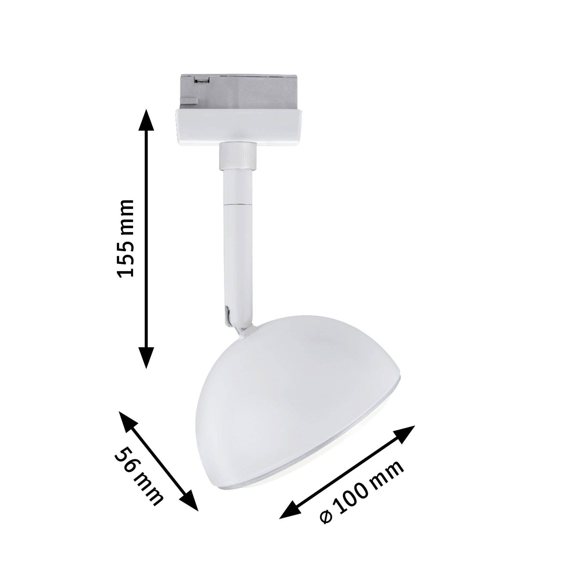 Paulmann Hemi Hochvolt-Schienensystem-Leuchte URail LED fest eingebaut 5W LED Weiß