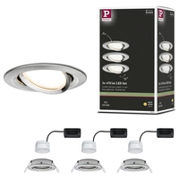 Paulmann 93447 Nova Einbauleuchte 3er Set LED LED 18W Eisen (gebürstet) Paulmann 93447 Nova Einbauleuchte 3er Set LED LED 18W Eisen (gebürstet)