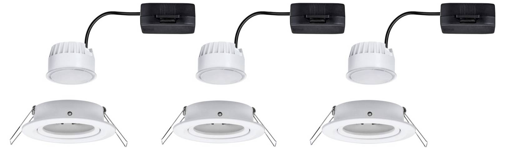 Paulmann 93449 Nova Einbauleuchte 3er Set LED LED 18W Weiß (matt)