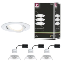 Paulmann 93449 Nova Einbauleuchte 3er Set LED LED 18W Weiß (matt) Paulmann 93449 Nova Einbauleuchte 3er Set LED LED 18W Weiß (matt)
