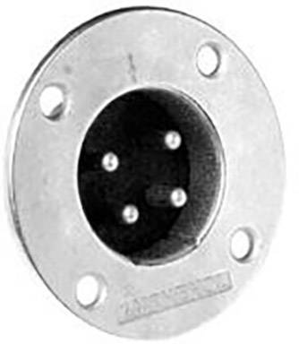 Amphenol EP-4-14 XLR-Steckverbinder Flanschstecker Polzahl: 4 Silber 1St.