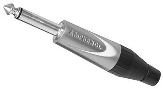 Silberner Klinkenstecker mit schwarzem Griff, horizontal ausgerichtet, mit der Aufschrift 'AMPHENOL' auf dem Metallgehäuse.