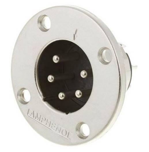 Amphenol EP-5-14 XLR-Steckverbinder Flanschstecker Polzahl: 5 Silber 1St.