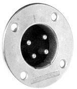 Amphenol EP-6-14 XLR-Steckverbinder Flanschstecker Polzahl: 6 Silber 1St.