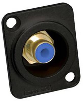 Amphenol ACJB-BLU Cinch-Steckverbinder Flanschbuchse Polzahl: 2 Mono Schwarz, Blau 1St.