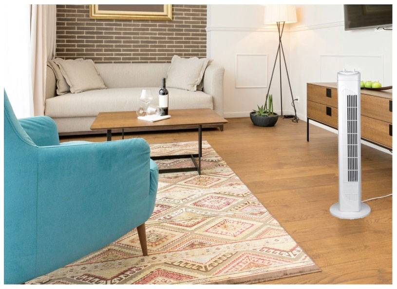 Basetech Turmventilator 40W (Ø x H) 22cm x 79cm Weiß