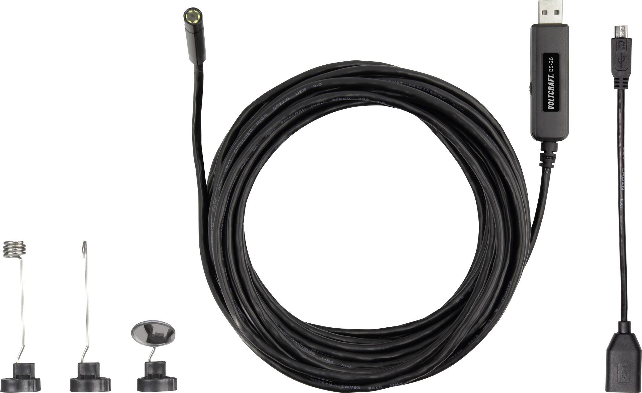 VOLTCRAFT VC-8919590 USB-Endoskop Sonden-Ø: 8mm Sonden-Länge: 9.85m
