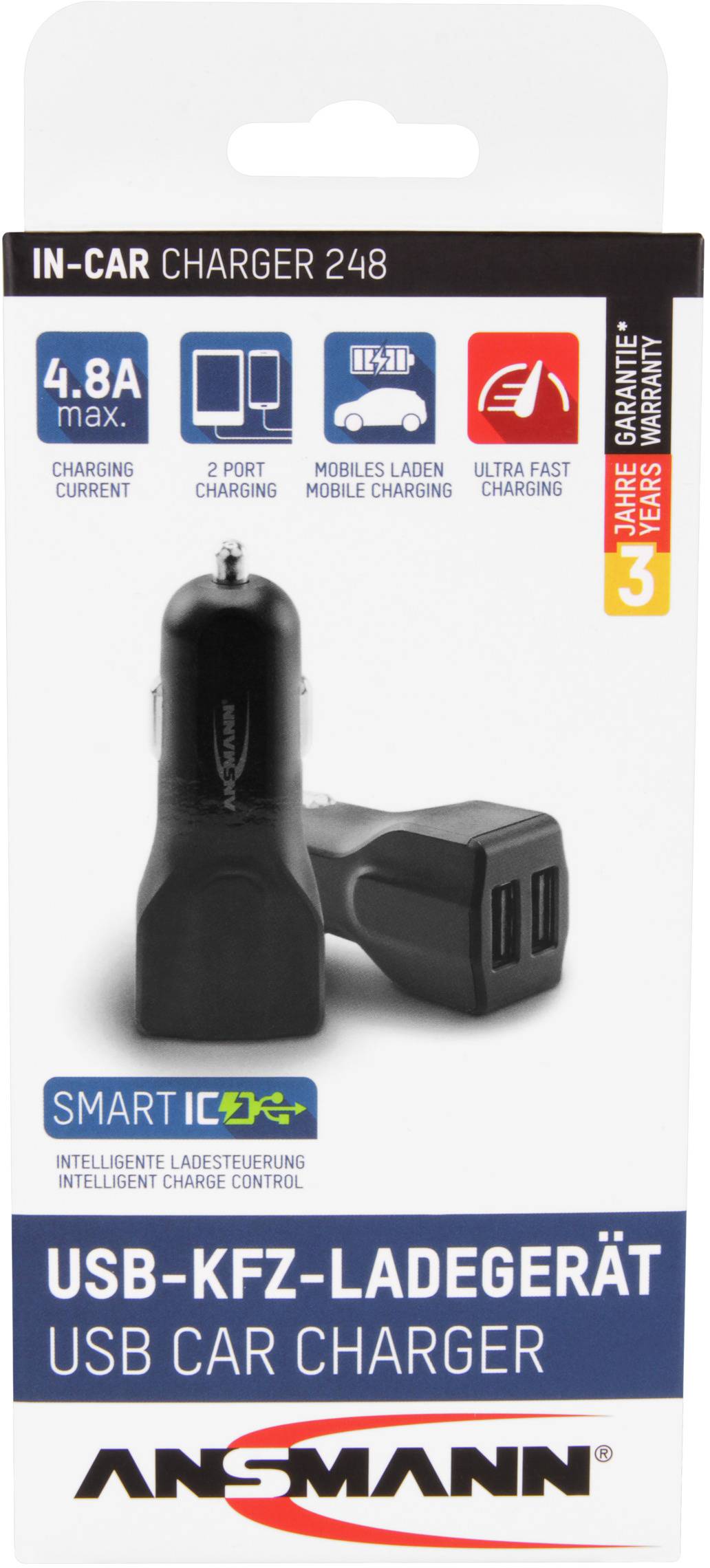 Ansmann 1000-0020 USB-Ladegerät 5 V/DC 4800 mA 24 W