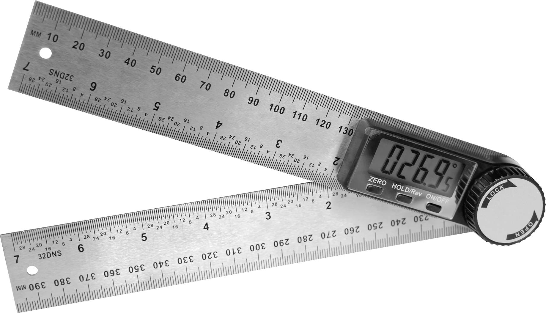 Brüder Mannesmann M81220 Digitaler Winkelmesser 200 x 200 mm 360 °