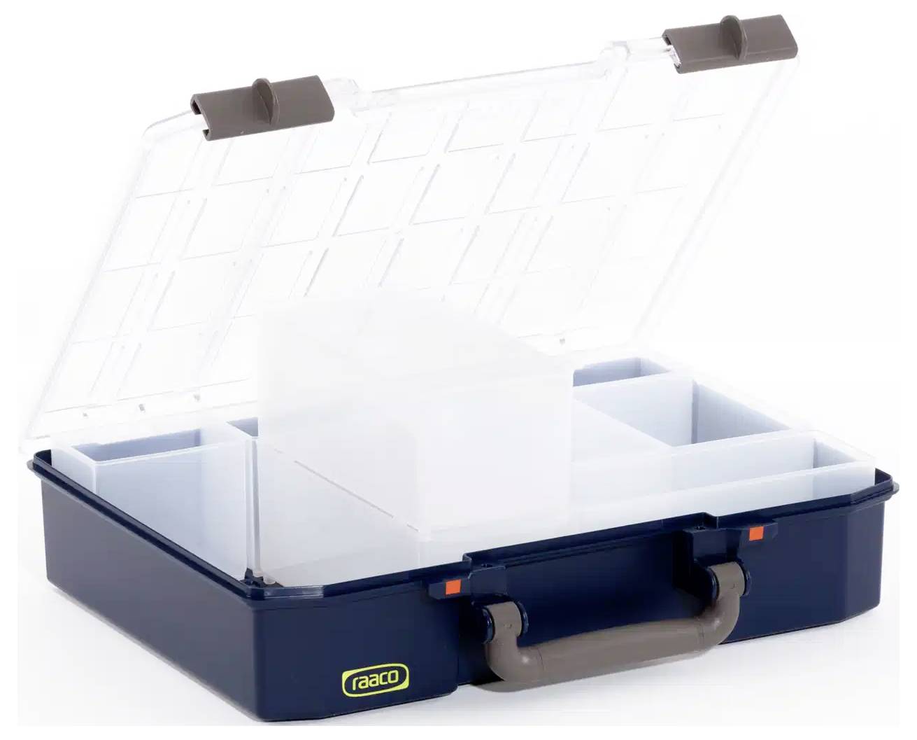 raaco CarryLite 80 4x8-9 Sortimentskoffer (B x H x T) 337 x 79 x 278 mm Anzahl Fächer: 9 Inhalt 1 St.