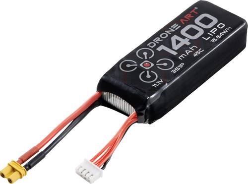 Modellbau-Akkupack (LiPo) 11.1V 1400 mAh Zellen-Zahl: 3 45 C Softcase XT30
